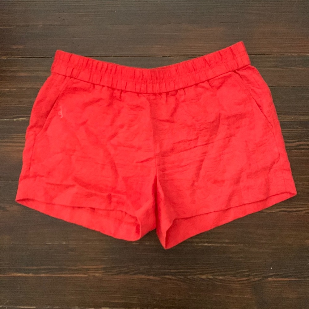 J. Crew Red Patterned Shorts